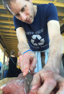 I learned some skills from Chef Zack Engel (chef de cuisine at Shaya Restaurant) and pit master Howard Conyers.